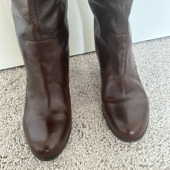 Michael Kors Tall Brown Leather Boots - Picture 4 of 11
